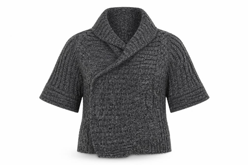 New Look Womens Grey   Wrap Jumper Size 12
