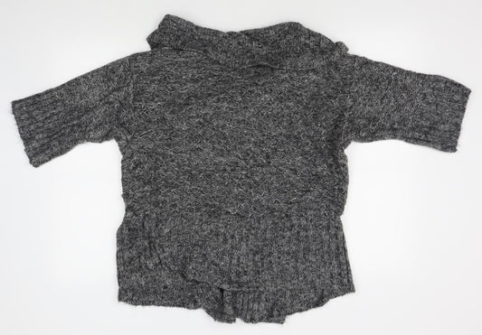 New Look Womens Grey   Wrap Jumper Size 12