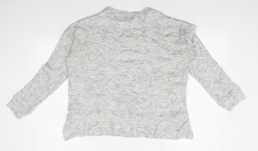 New Look Womens Grey   Pullover Jumper Size 10  - zips on sides