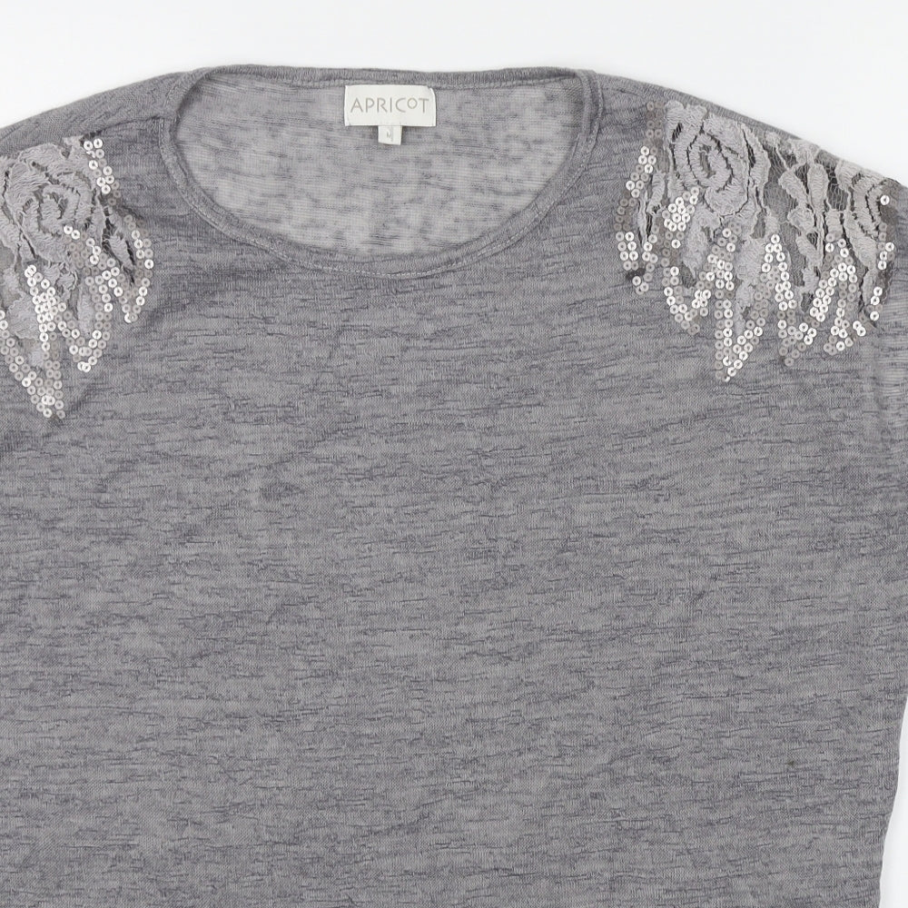 Apricot Womens Grey   Basic T-Shirt Size 14