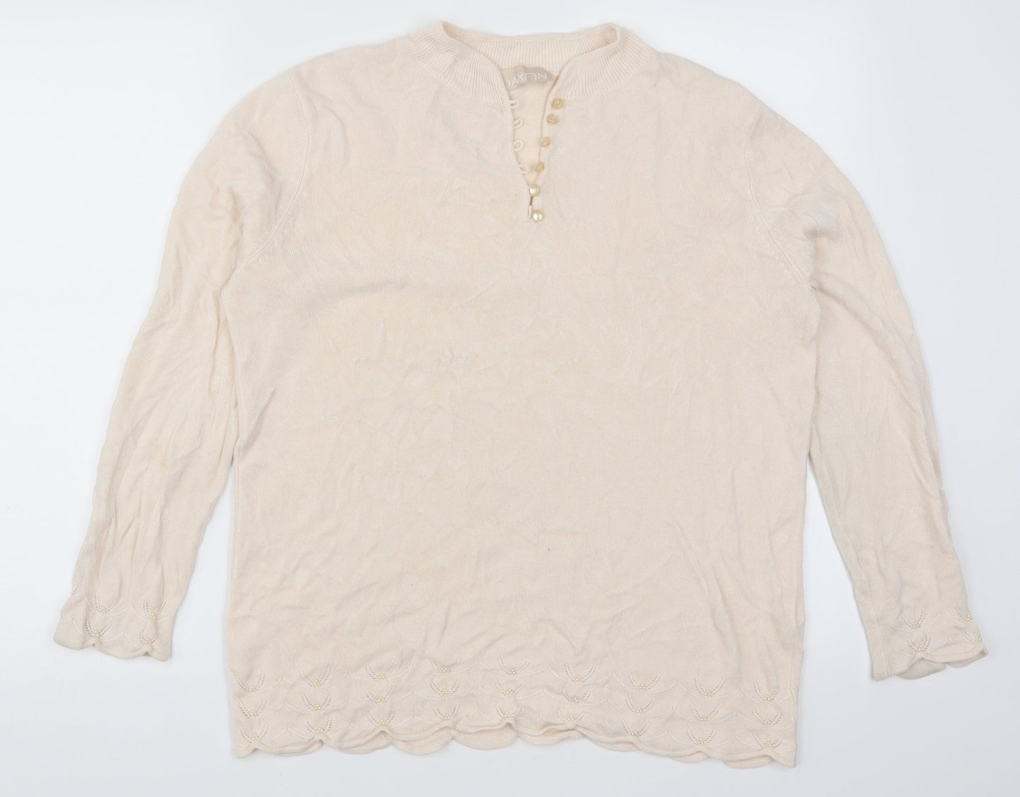 Daxon Womens Pink   Pullover Jumper Size 18