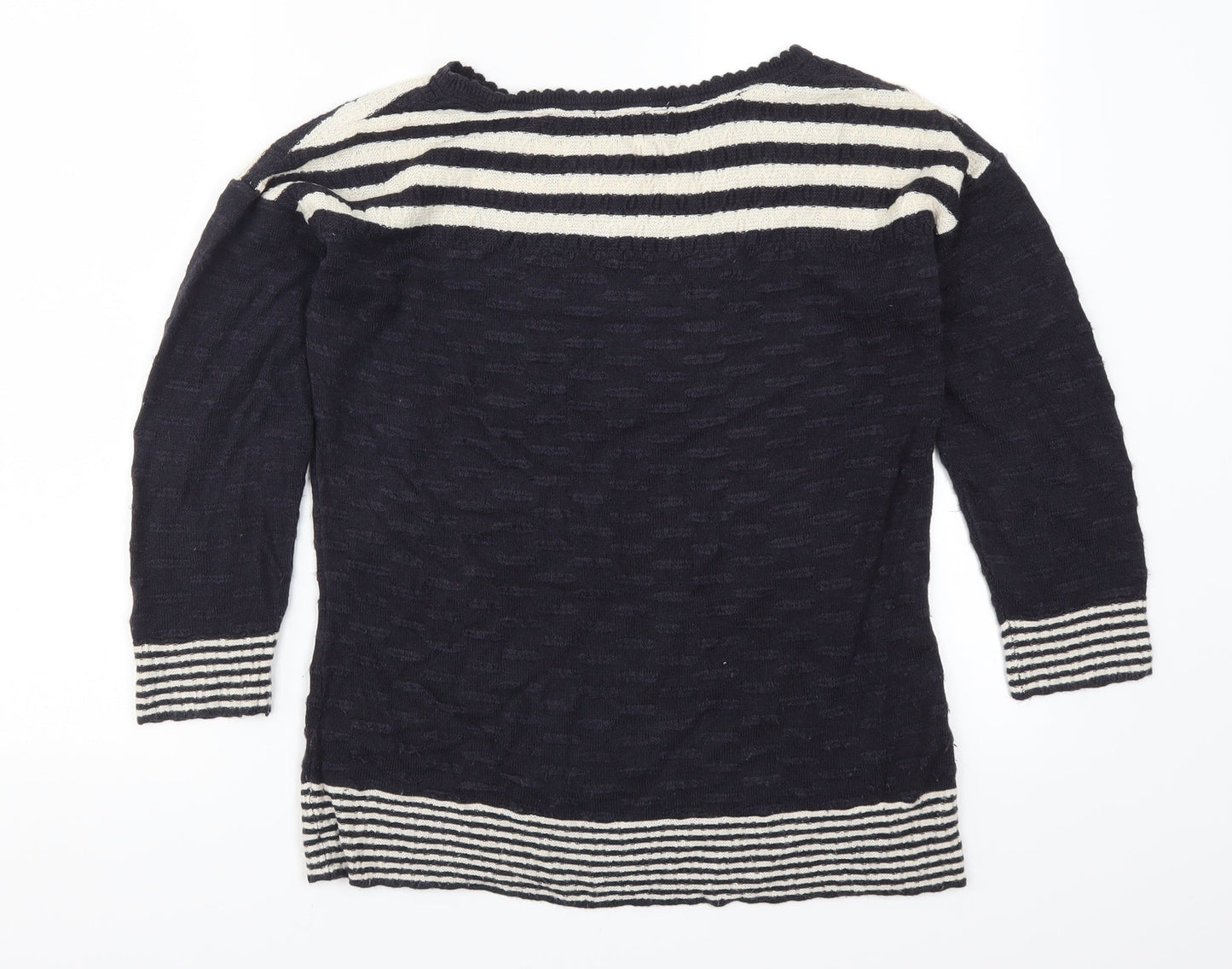 Per Una Womens Blue Striped  Pullover Jumper Size 14