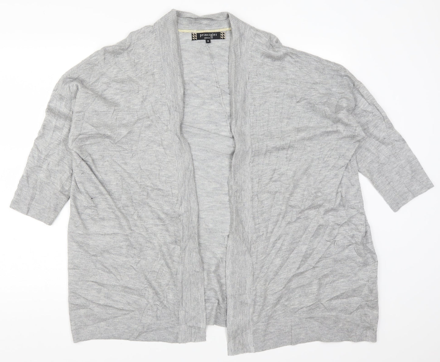 Principles Womens Grey   Cardigan Jumper Size 16