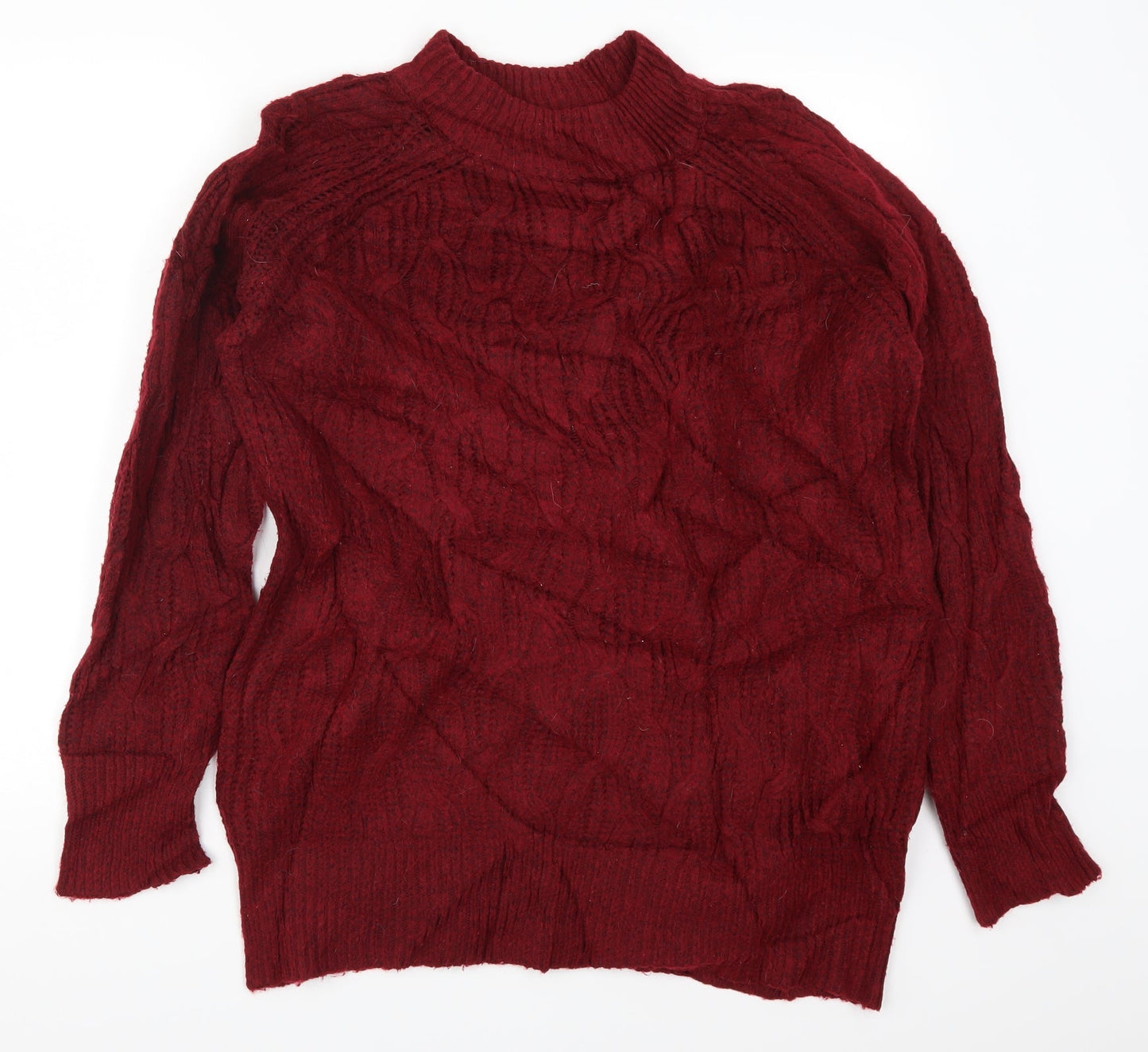 Papaya Womens Red  Knit Pullover Jumper Size M