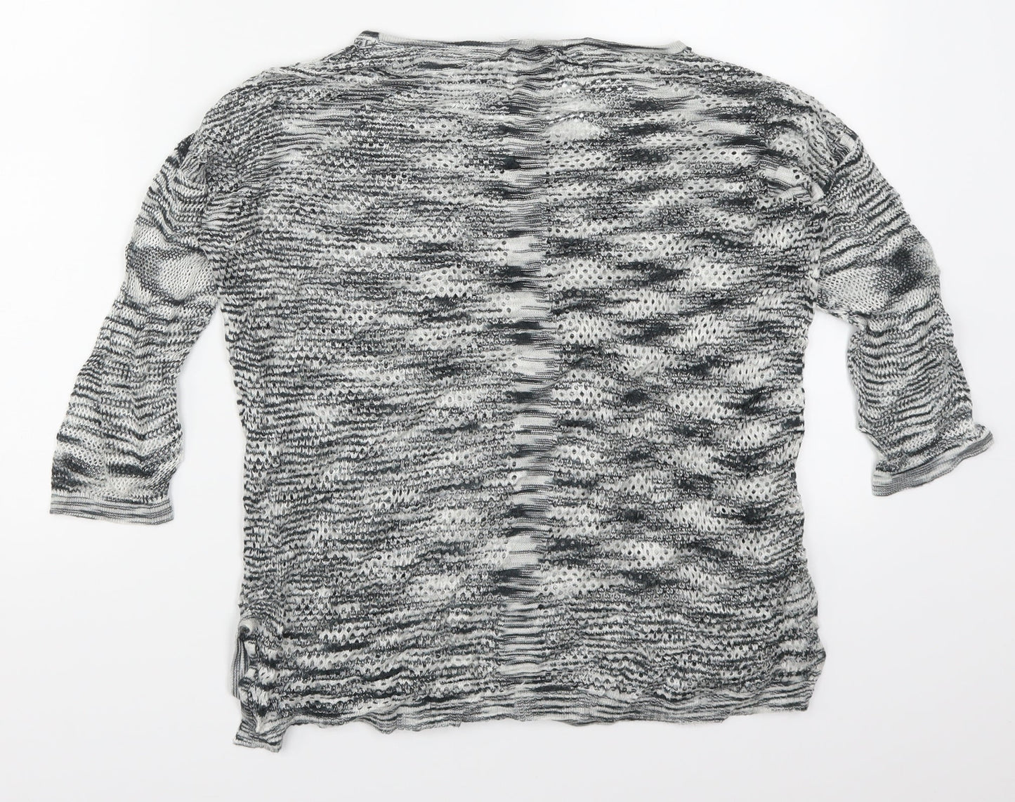 Mango Womens Grey  Knit Pullover Jumper Size S