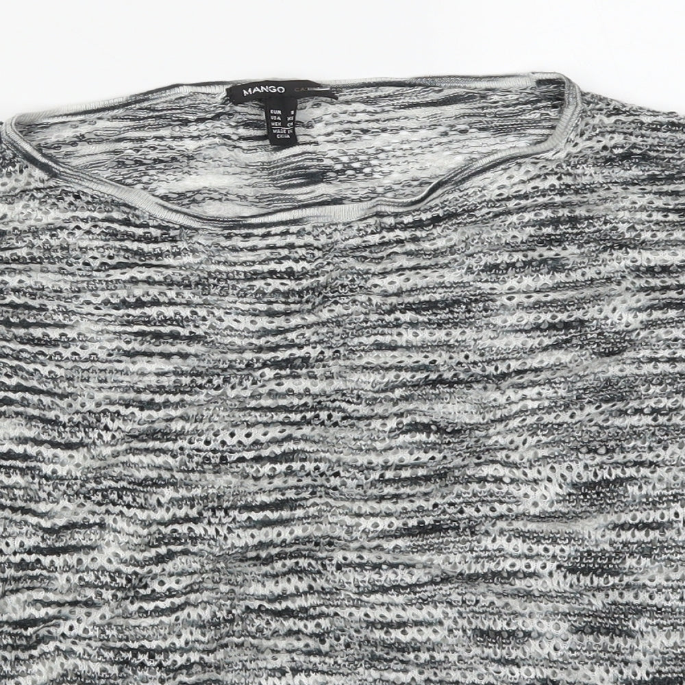 Mango Womens Grey  Knit Pullover Jumper Size S