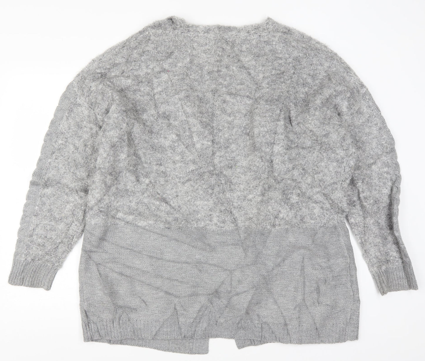 Papaya Womens Grey  Knit Cardigan Jumper Size XL