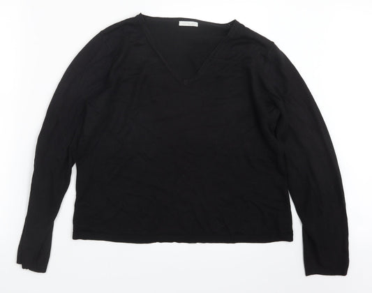 Matalan Womens Black  Knit Pullover Jumper Size 16