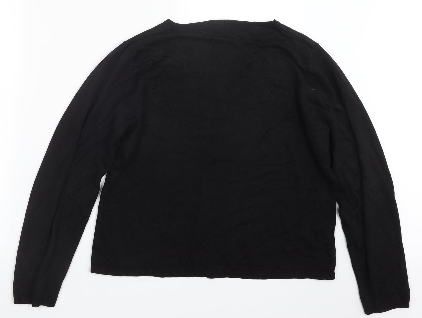 Matalan Womens Black  Knit Pullover Jumper Size 16
