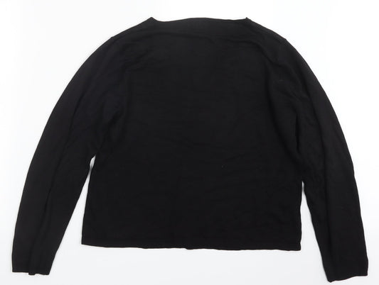 Matalan Womens Black  Knit Pullover Jumper Size 16