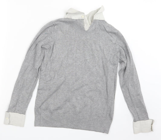 Dorothy Perkins Womens Grey  Knit Pullover Jumper Size 8
