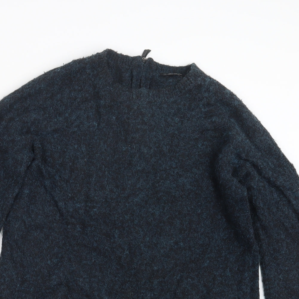 Topshop Womens Blue  Knit Pullover Jumper Size 10