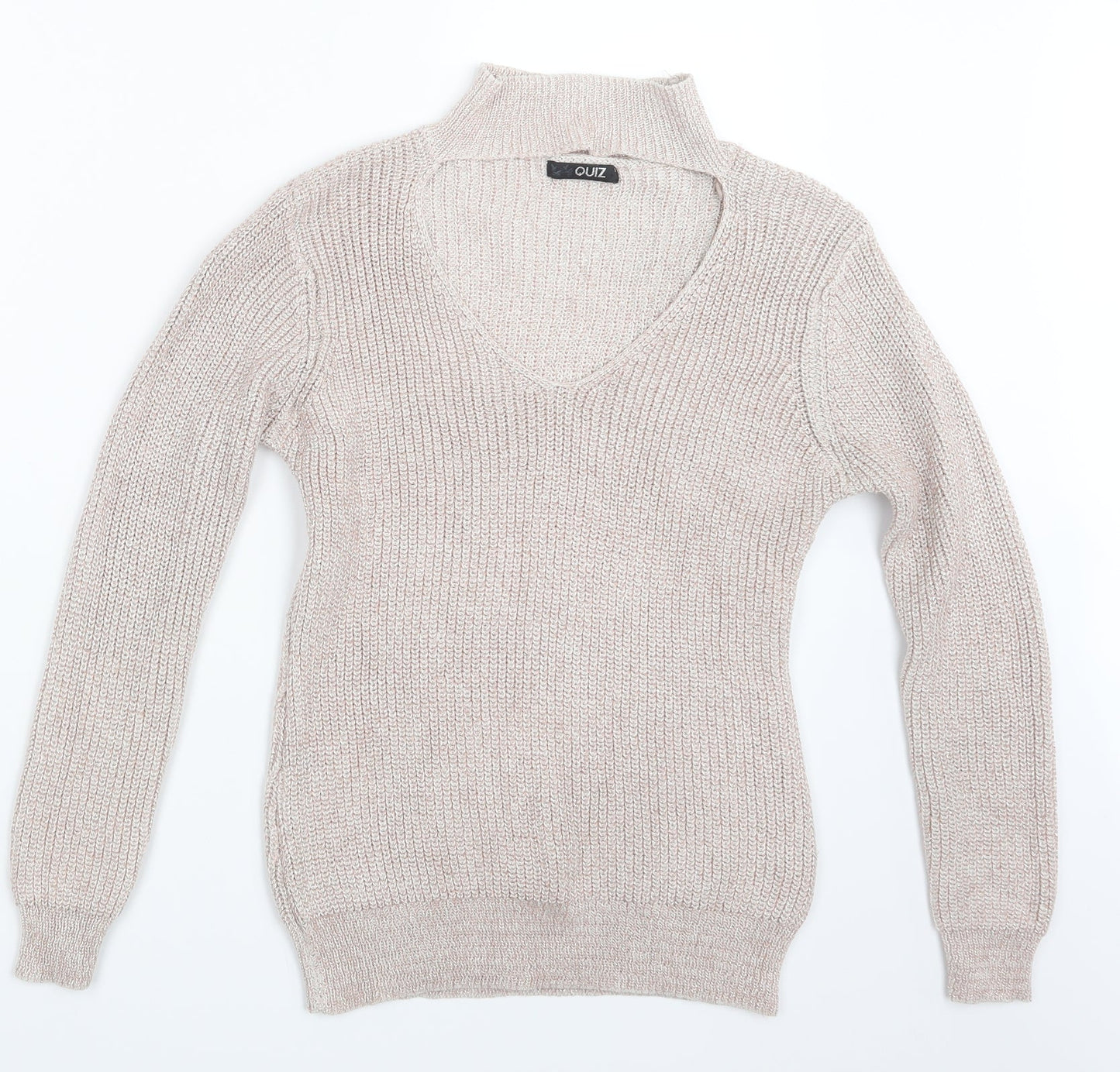 Quiz Womens Pink  Knit Pullover Jumper Size S