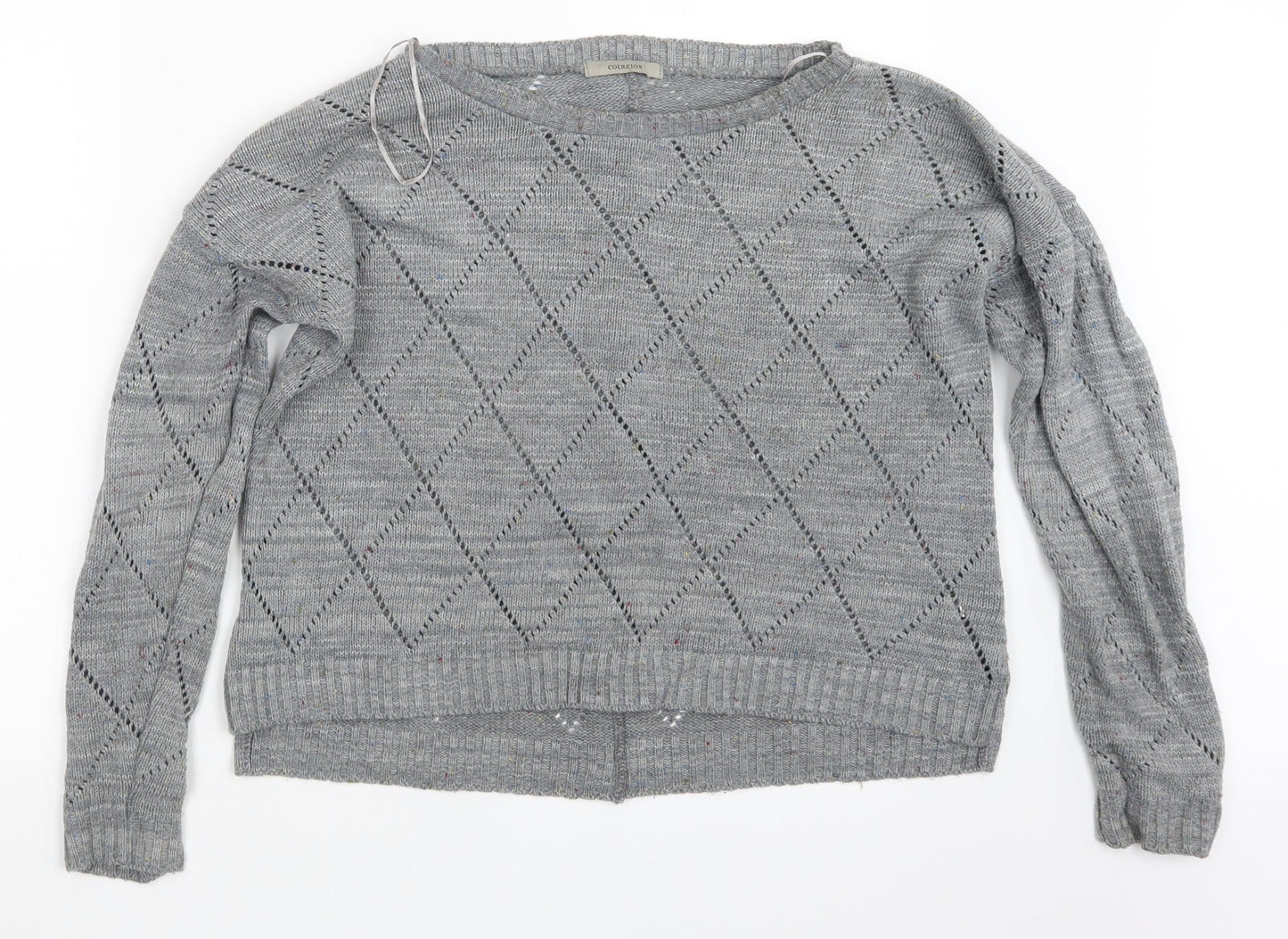 corecion Womens Grey  Knit Pullover Jumper Size M