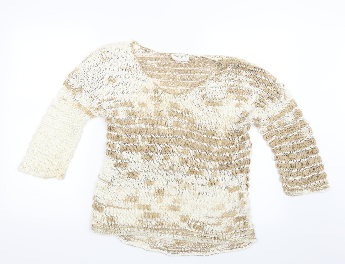 NEXT Womens Beige  Knit Pullover Jumper Size M