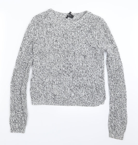 H&M Womens Black  Knit Pullover Jumper Size M