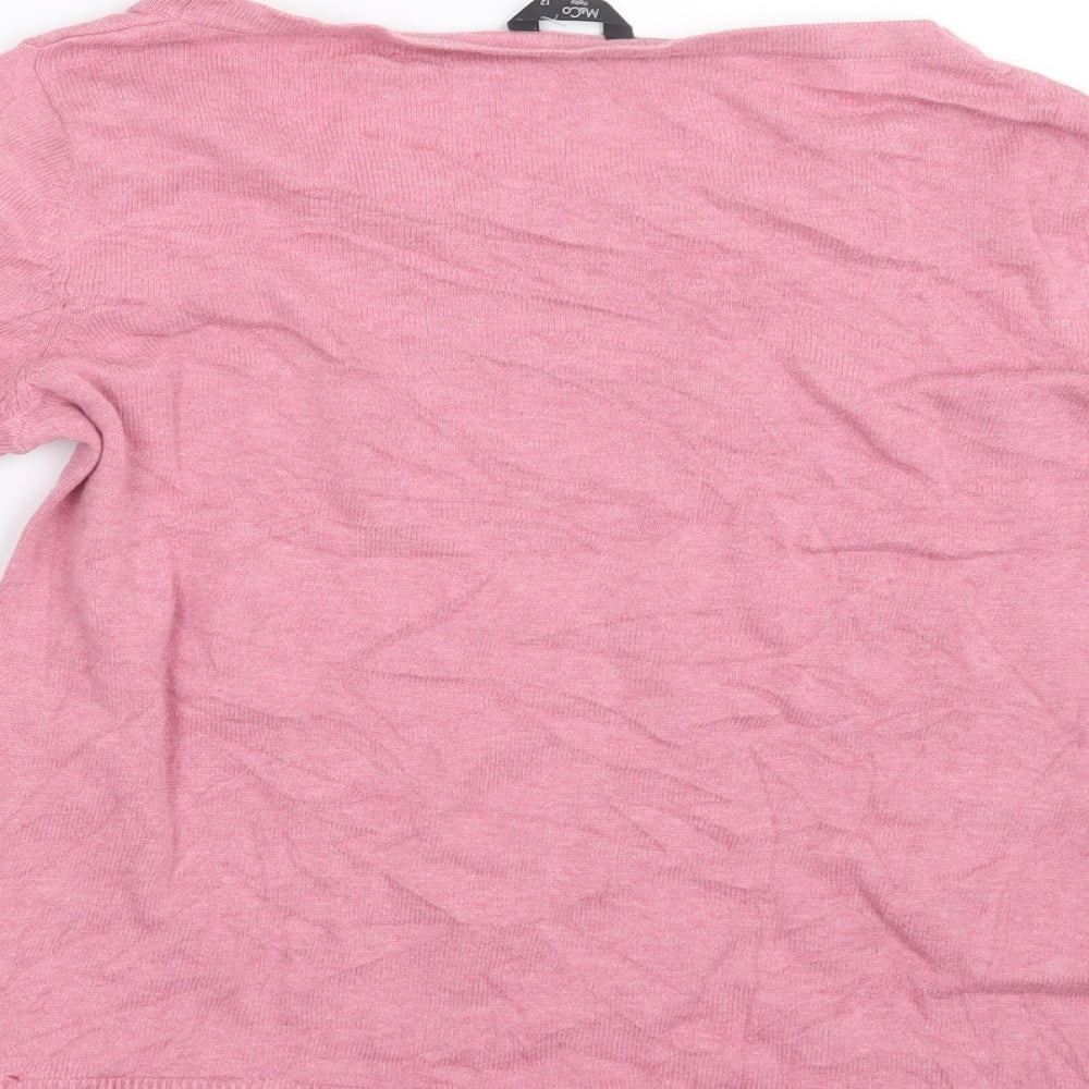 M&Co Womens Pink  Knit Pullover Jumper Size 12