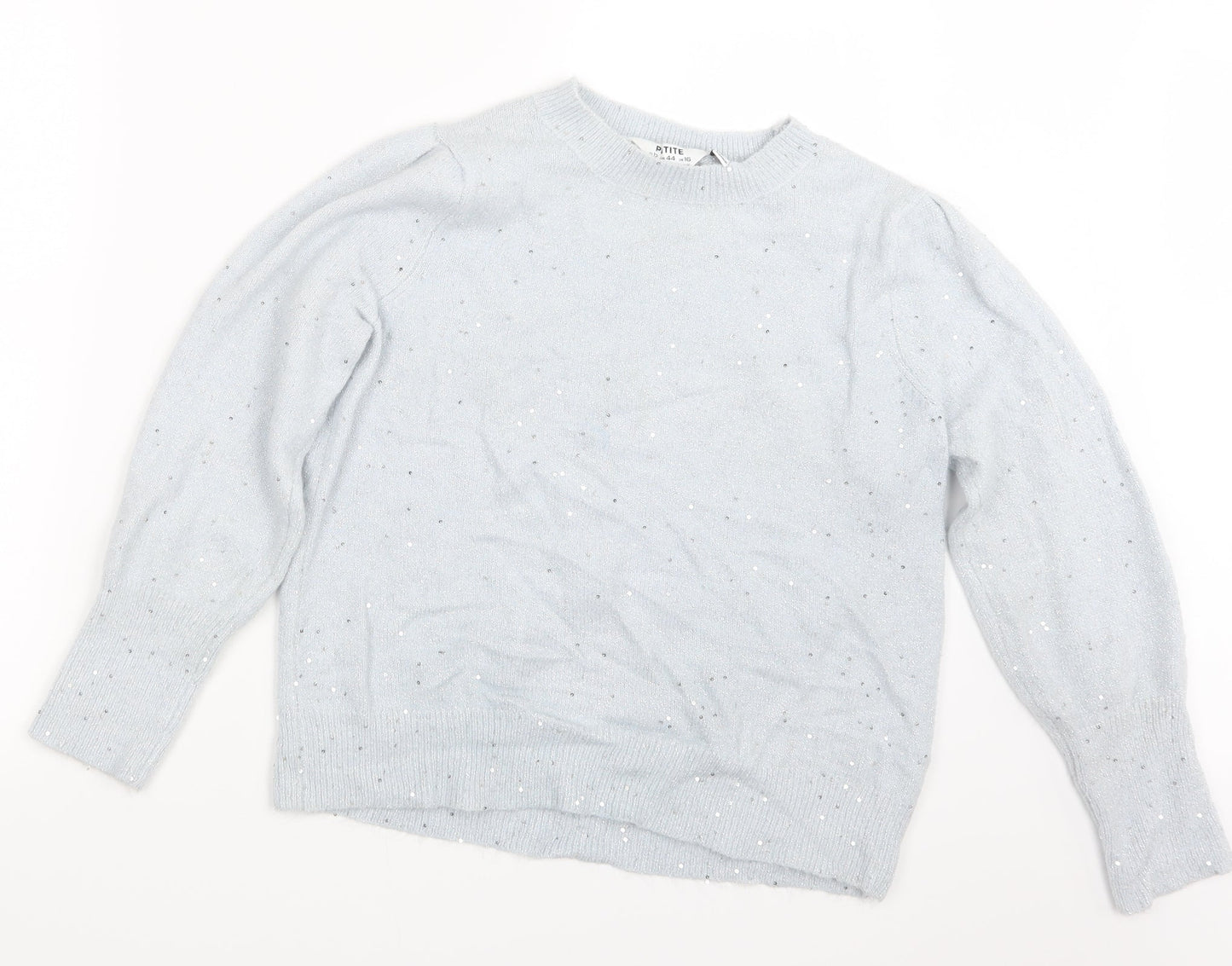 Dorothy Perkins Womens Blue  Knit Pullover Jumper Size 16