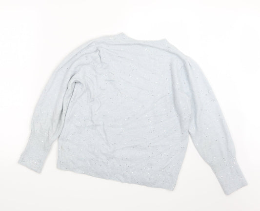 Dorothy Perkins Womens Blue  Knit Pullover Jumper Size 16