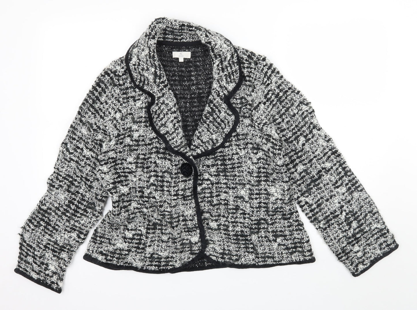 CC Womens Black  Knit Jacket  Size L