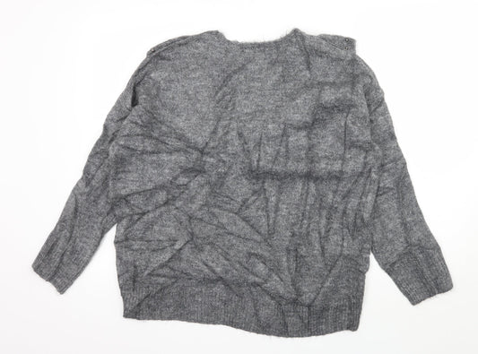 River Island Womens Grey  Knit Pullover Jumper Size M