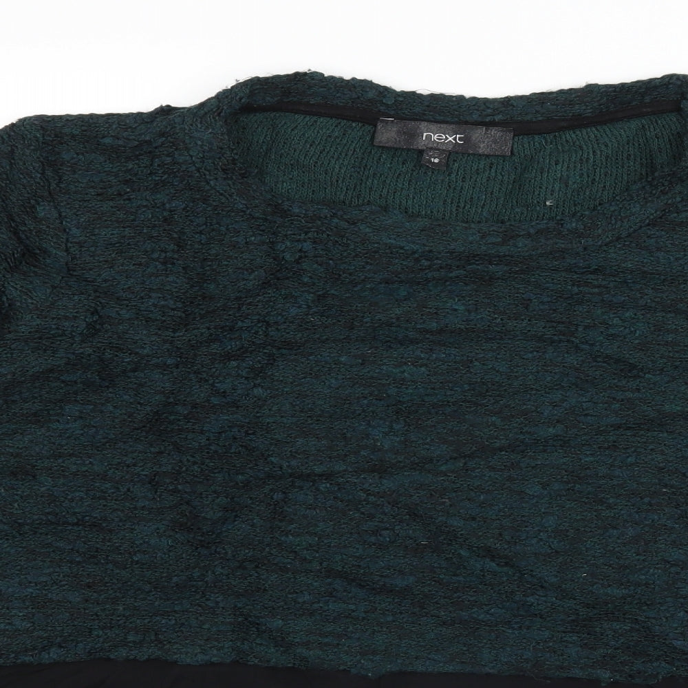 NEXT Womens Green  Knit Pullover Jumper Size 16