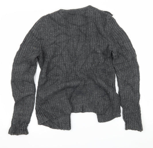 Marks and Spencer Womens Grey  Knit Cardigan Jumper Size 8