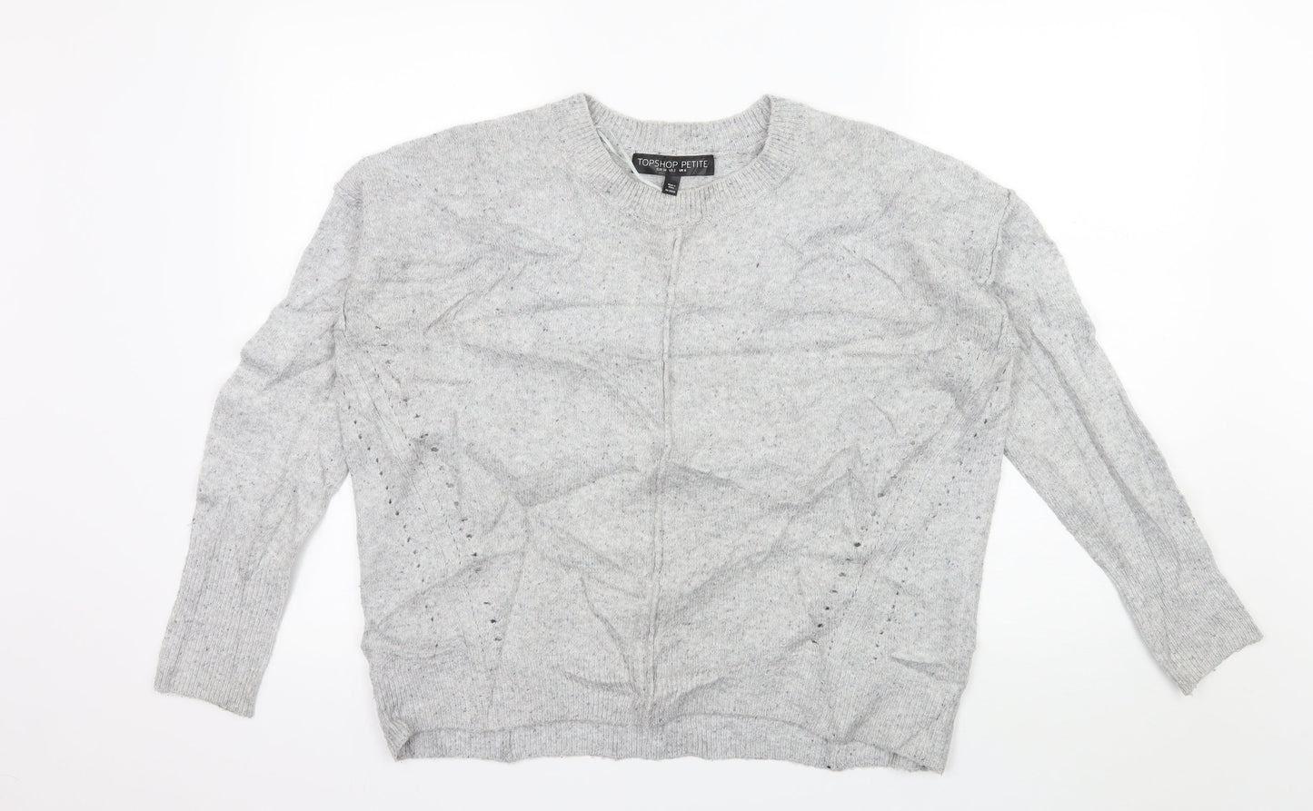 Topshop Womens Grey  Knit Pullover Jumper Size 6