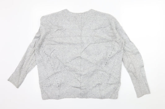 Topshop Womens Grey  Knit Pullover Jumper Size 6
