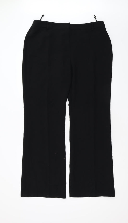 Preworn Womens Black   Trousers  Size 16 L29 in