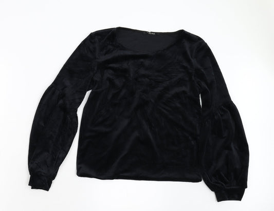 XETRA Womens Black   Pullover Jumper Size S  - Puff Sleeves