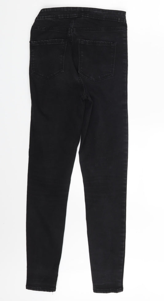 Denim Co. Womens Black  Denim Skinny Jeans Size 8 L26 in