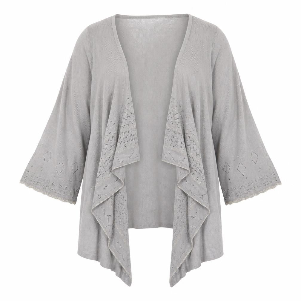 Monsoon Womens Grey  Knit Cardigan Jumper Size M