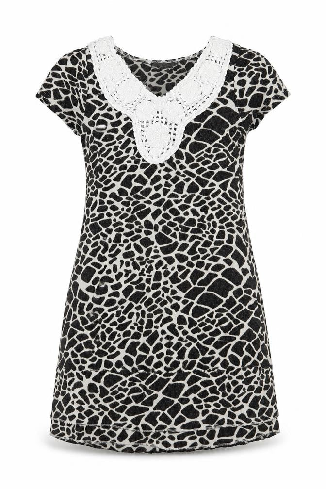 PussyCat Womens Brown Animal Print Knit A-Line  Size M