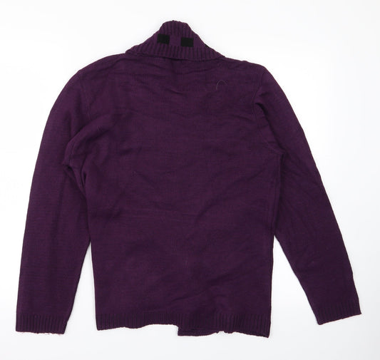 Glimpse Design Womens Purple  Knit Pullover Jumper Size M