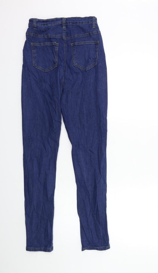 Boohoo Womens Blue  Denim Skinny Jeans Size 6 L28 in