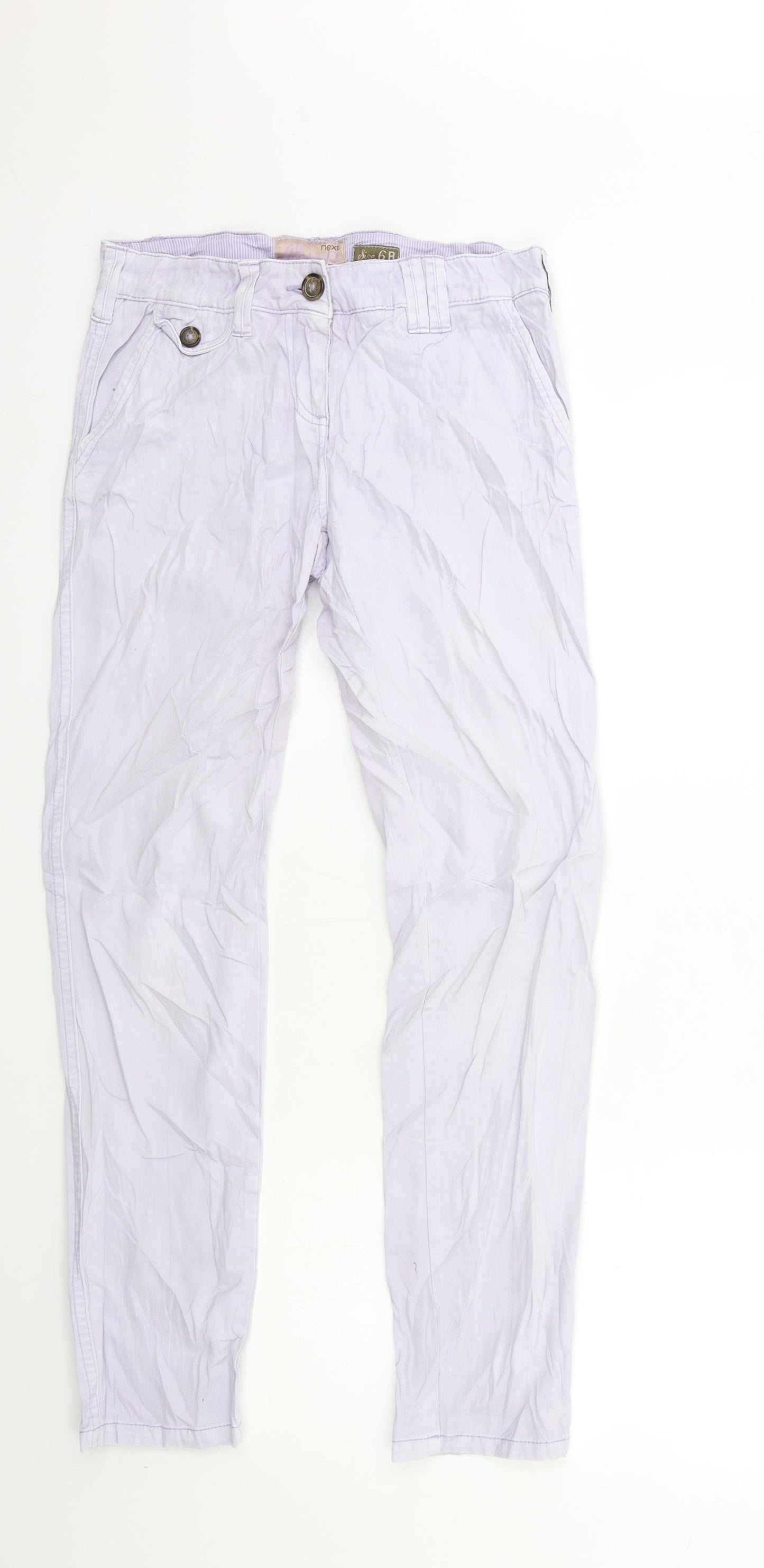 NEXT Womens Purple  Denim Tapered Jeans Size 6 L29 in