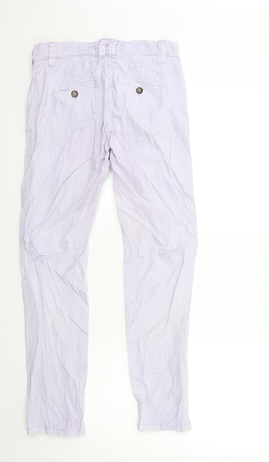 NEXT Womens Purple  Denim Tapered Jeans Size 6 L29 in