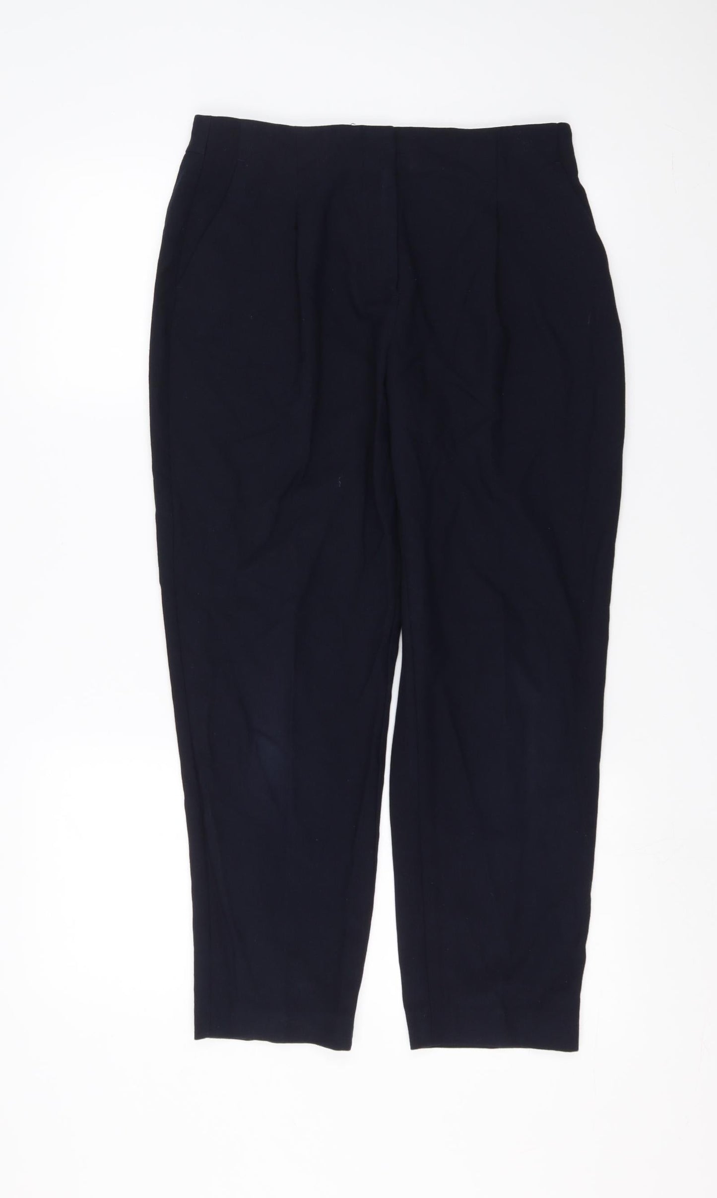 Marks and Spencer Womens Blue   Trousers  Size 10 L25 in - short Leg