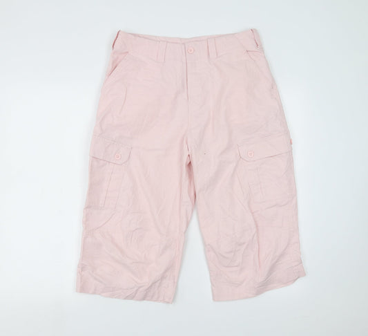 Preworn Womens Pink   Cropped Trousers Size 32 in  - 17 in inside leg