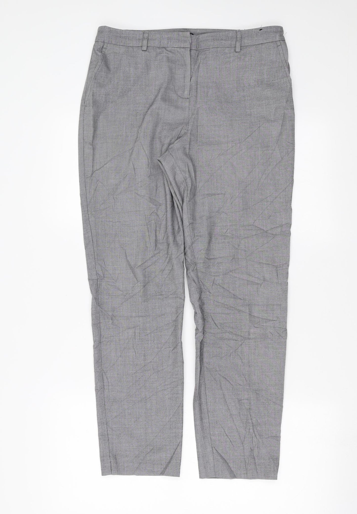 Papaya Womens Grey   Trousers  Size 10 L26 in