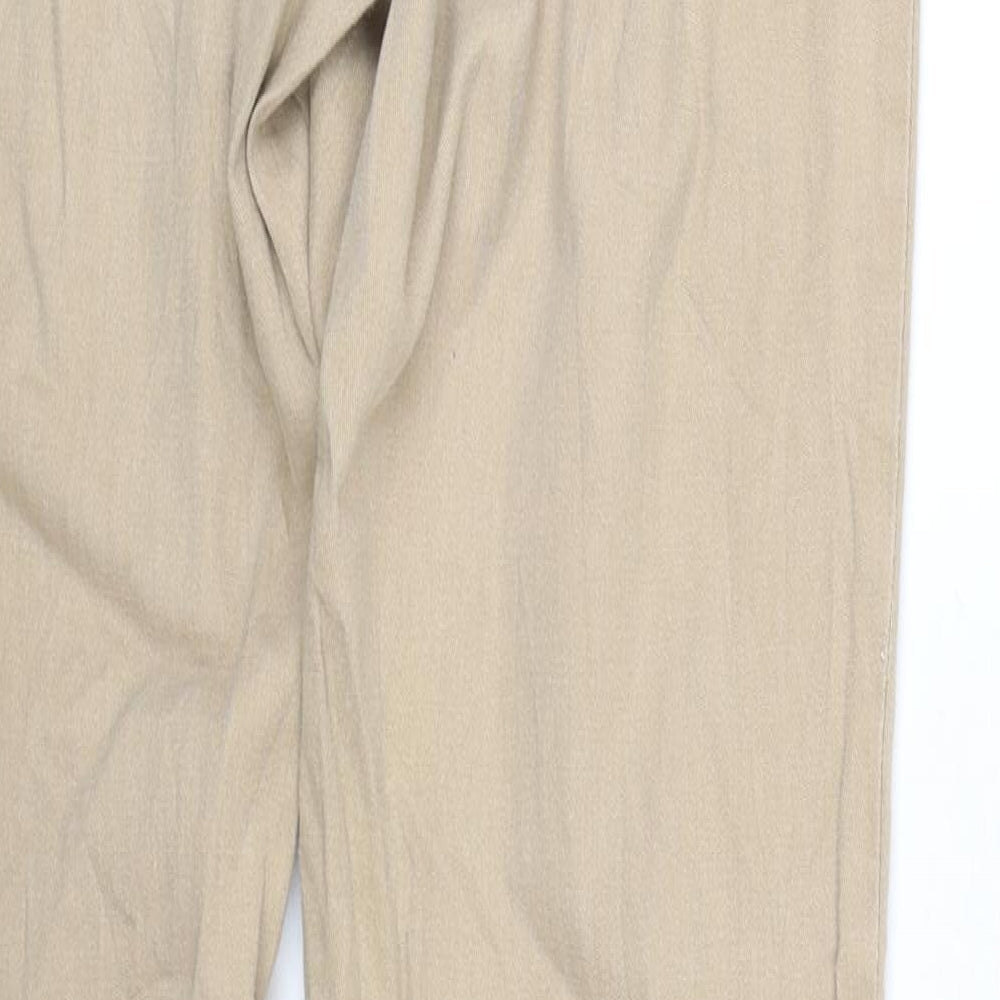 H&M Womens Beige   Capri Trousers Size 10 L28 in