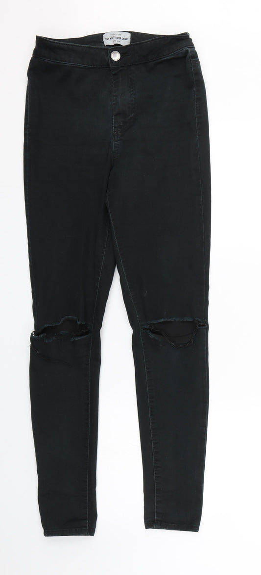 New Look Womens Black  Denim Skinny Jeans Size 10 L27.5 in