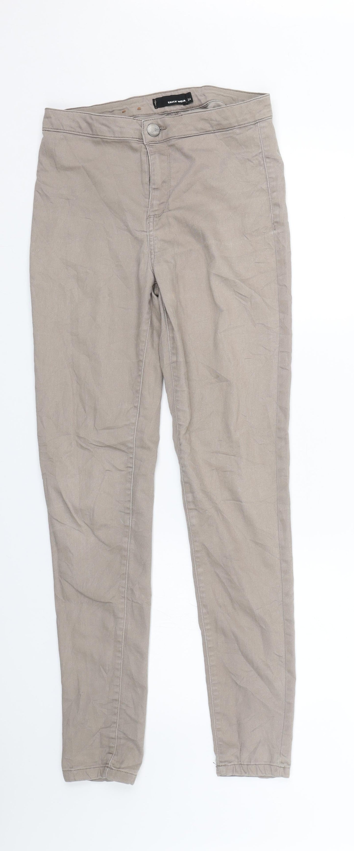 TALLY WEiJL Womens Brown  Denim Skinny Jeans Size 26 L27 in