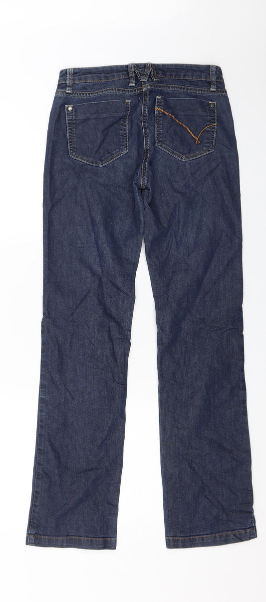 MORE & MORE Womens Blue  Denim Straight Jeans Size 8 L28.5 in
