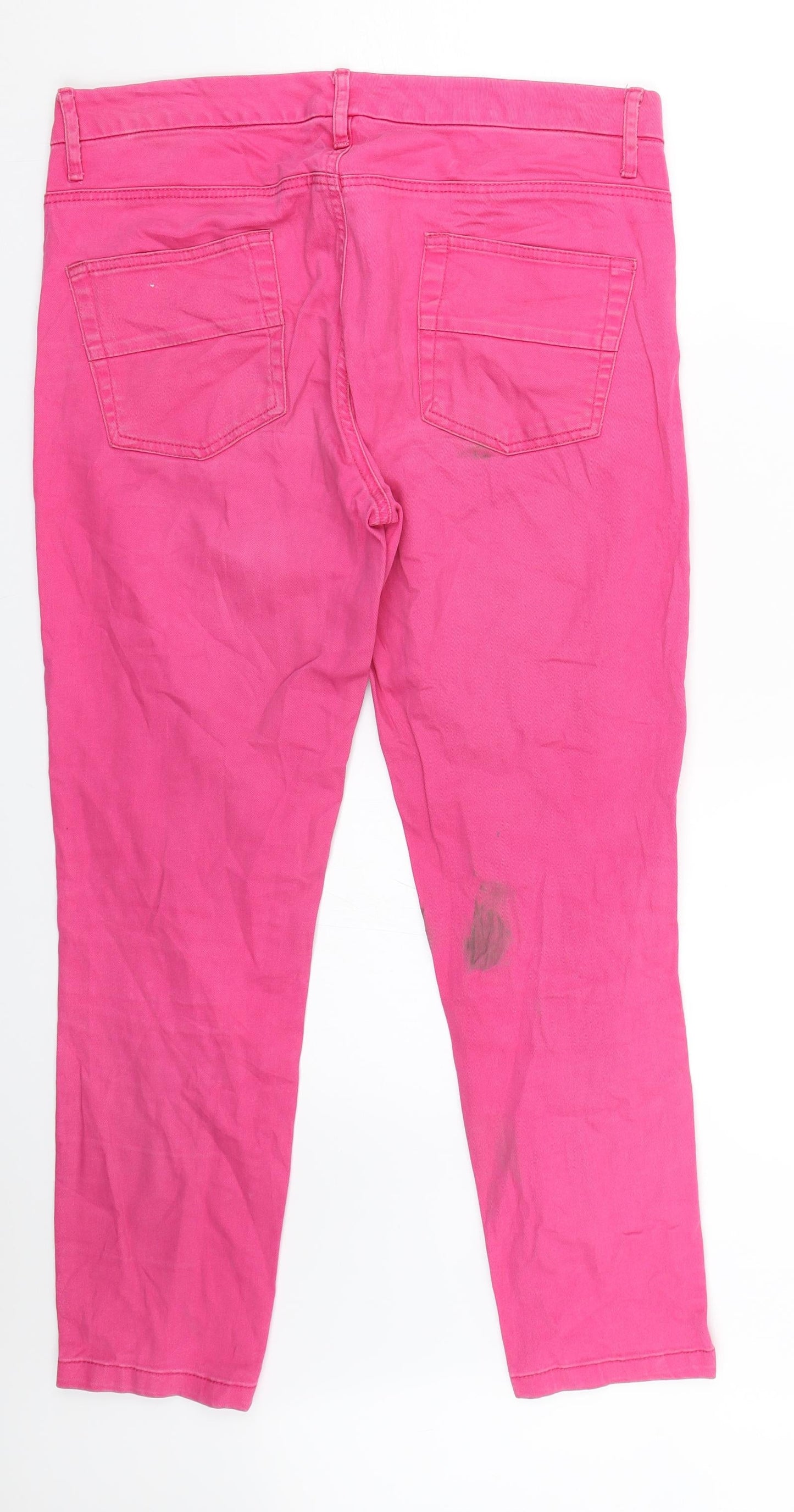 Preworn Womens Pink  Denim Skinny Jeans Size 34 L25 in