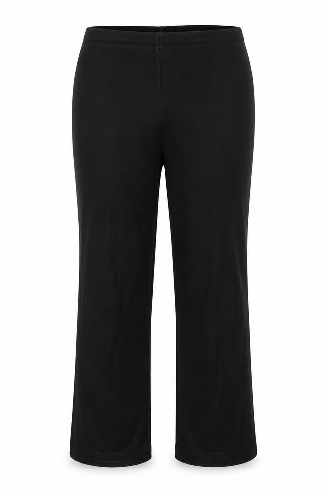 Front view of Originals women’s black striped capri trousers, size UK 16, 26.5-inch leg