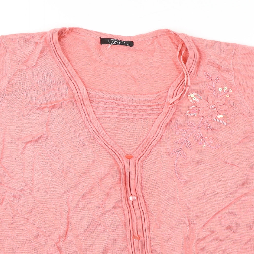 BM  Womens Pink   Cardigan Jumper Size M