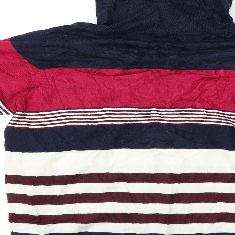 hle Womens Blue Striped  Pullover Jumper Size L
