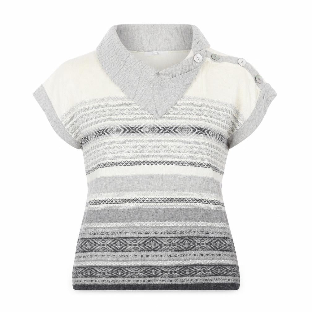 Marks and Spencer  Womens Beige Striped  Pullover Jumper Size 12